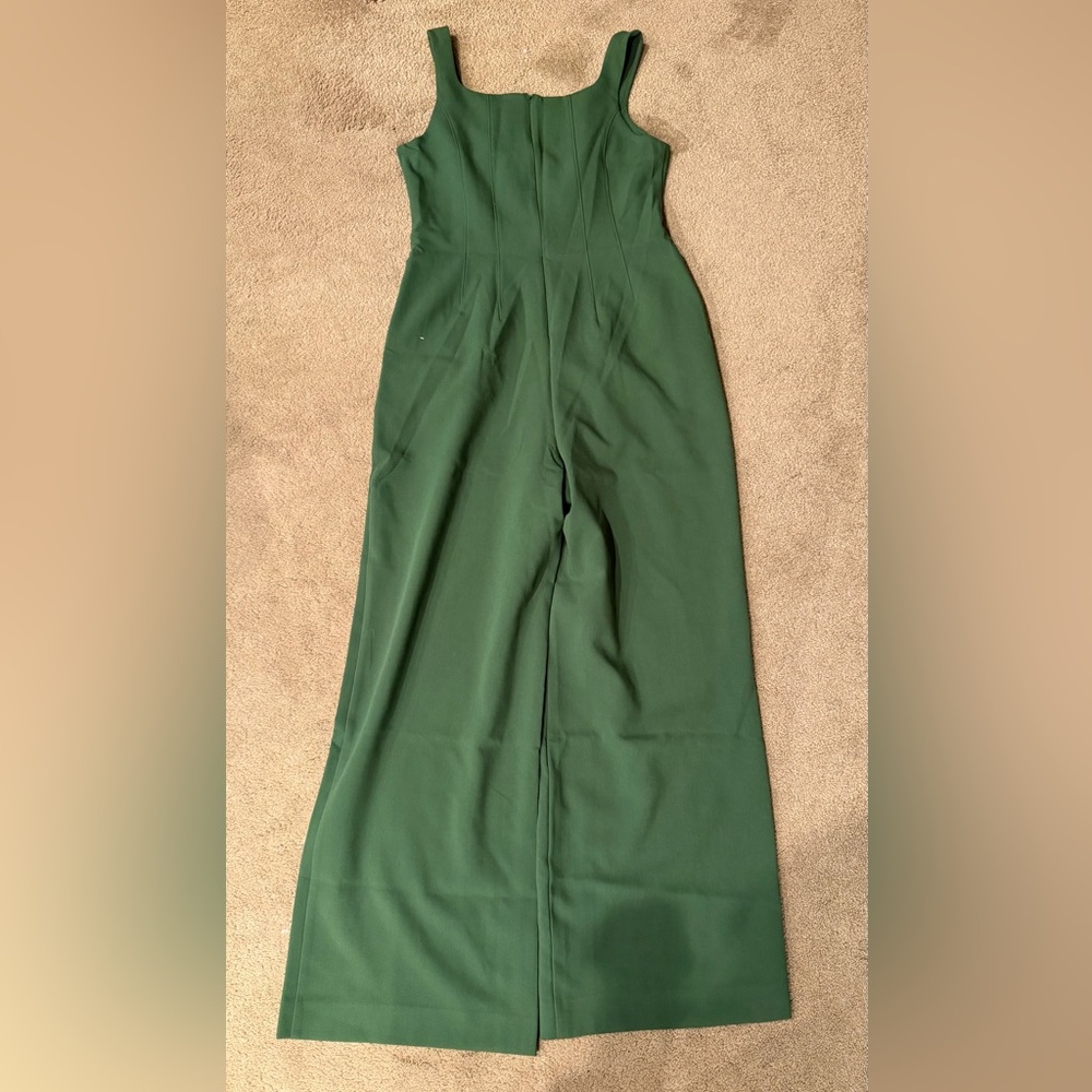Abercrombie & Fitch Dark Green Wide-Leg Jumpsuit Size Medium BRAND NEW WITH TAGS - Picture 5 of 5